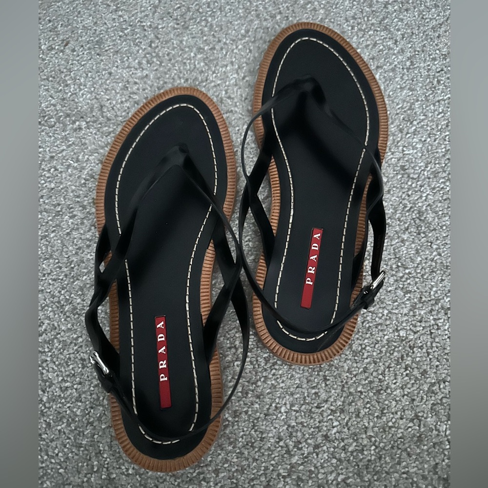 Authentic NWT Prada sling back sandals